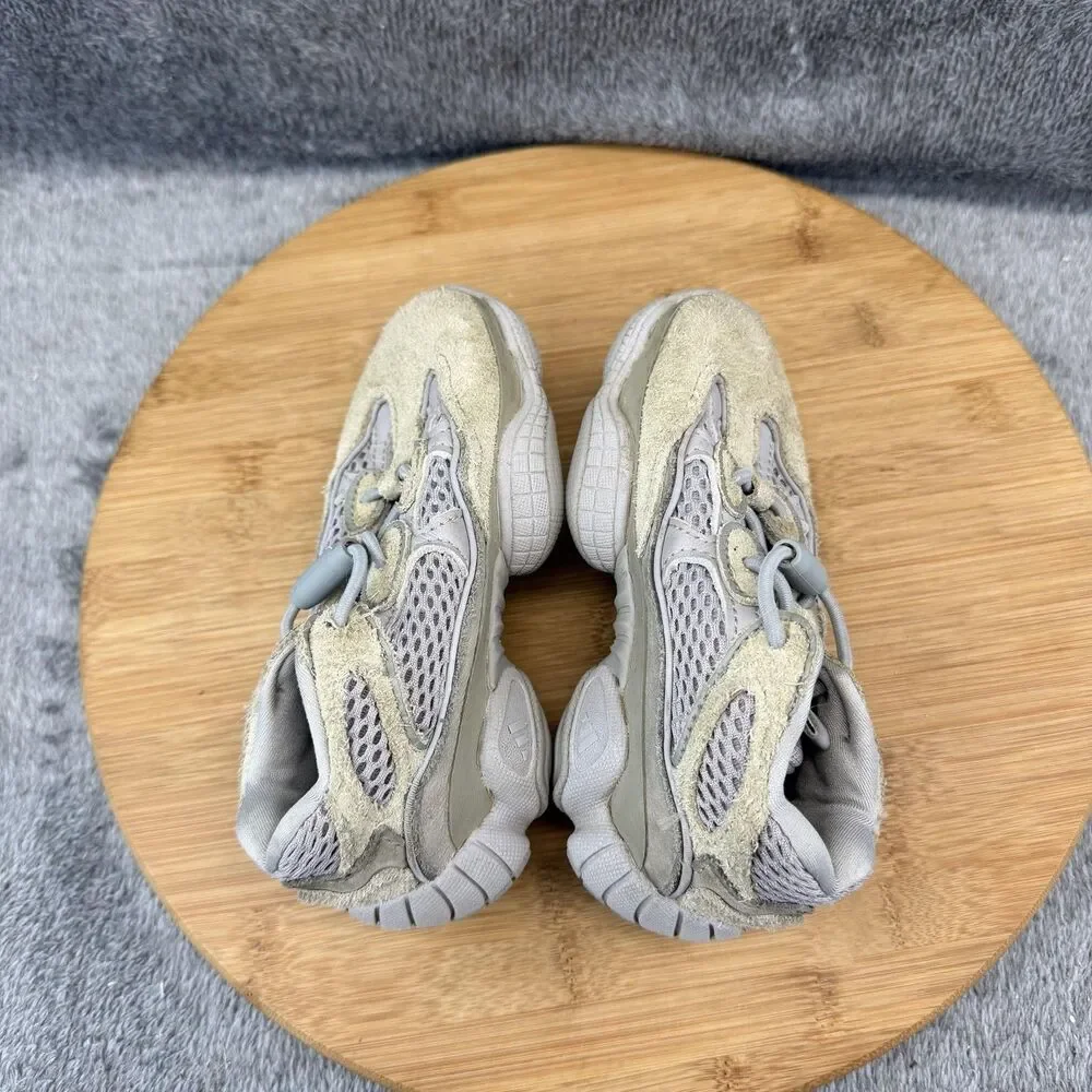 Adidas Yeezy 500 Shoes Boys Size 9K Gray Suede Mesh Athletic Sneakers ID2441
